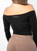 Cloud Comfort Off The Shoulder Top | Black